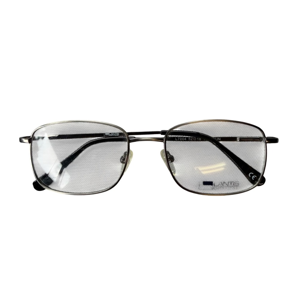 Lantis Optical Eyeglass Frames Mens 52-18-135 Gunmetal Rectangular L7004 Metal